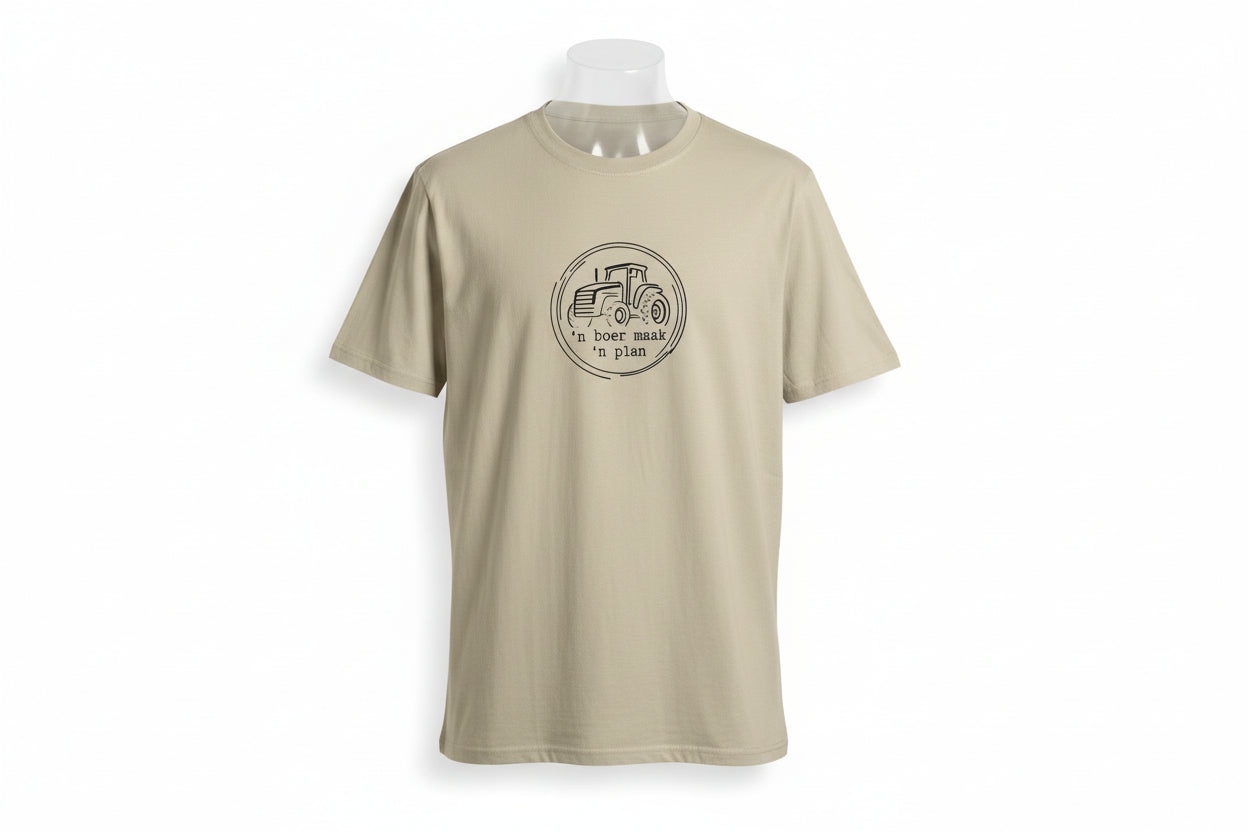 Short Sleeve T-shirt with logo:  'n boer maak 'n plan