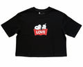 Black Boxy top with a graphic print